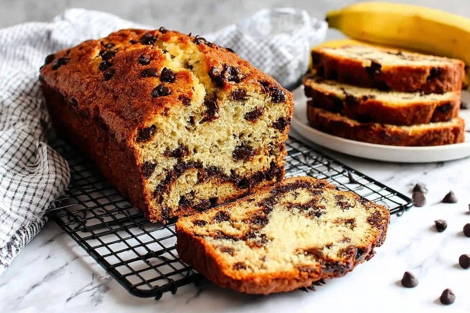Best One Bowl Chocolate Chip Banana Bread Recipe